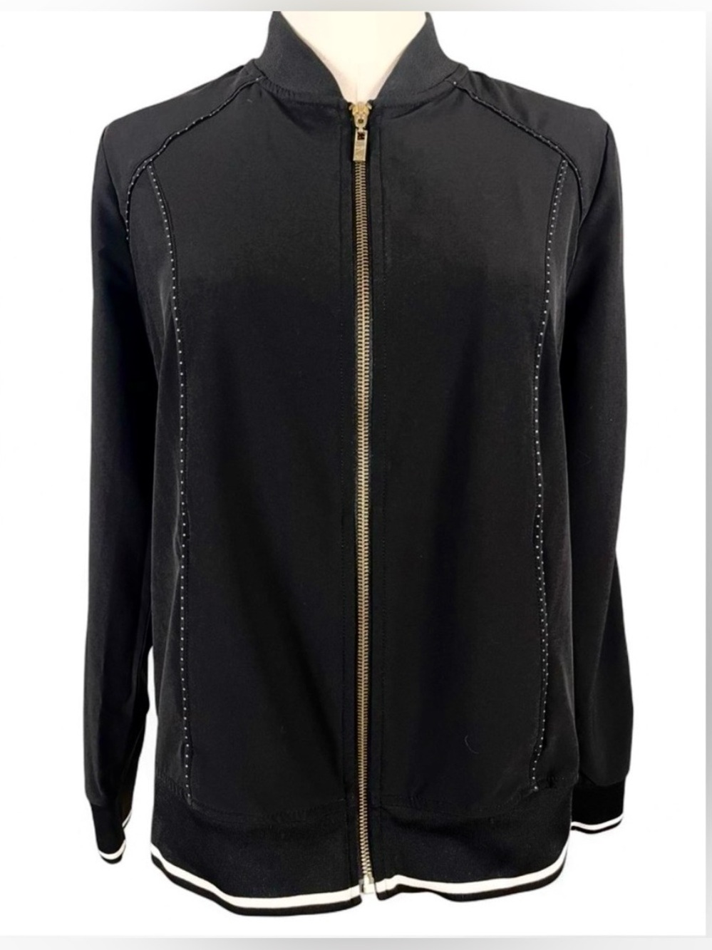 Zenergy Chico's Black Bomber Jacket